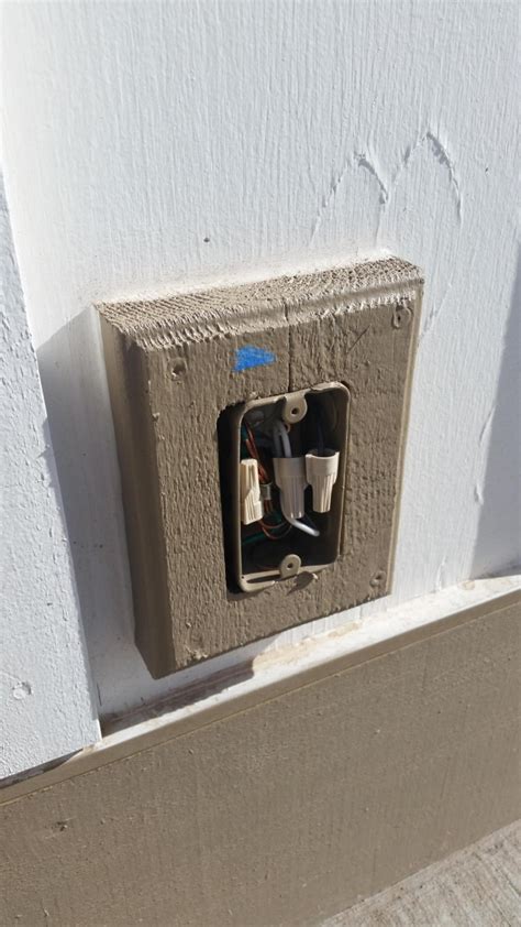 exterior junction box uneven|Help with rough in for outside lights and receptacles.